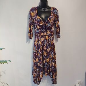 Maeve Anthropologie Floral Low Cut Women's Dress M